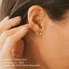 eManco Colorful Rhinestone Diamond-Studded Earrings, Stainless Steel Gold-Plated Ear Cuff.