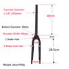 Folding Bike UD Full Carbon Fibre Front Fork V+C Brake 20er 406/451 74mm Hard Fork Use for SP8 Foldable Bicycle