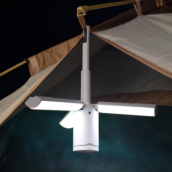 Folding Camping Light 3 Modes Brightness Adjustable Waterproof USB Rechargeable Super Bright Outdoor Hiking Tent Hanging Lamp Emergency Lantern