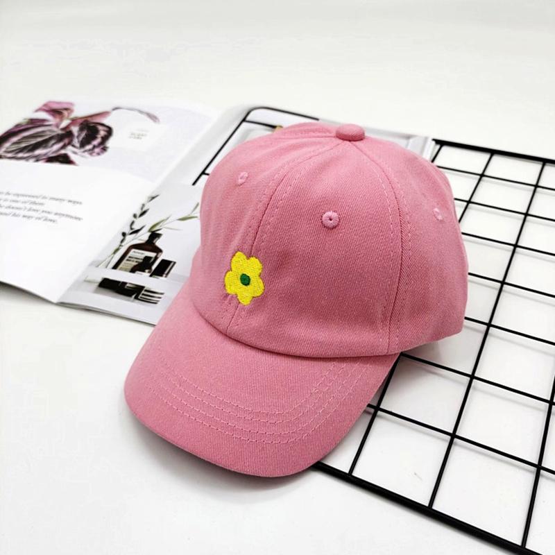 Lovely Flower Children Baseball Cap Solid Color Kids Duck Tongue Hat 3-5 Years Boy Girl Baby Outdoor Sun Visor Cotton Peaked Hat