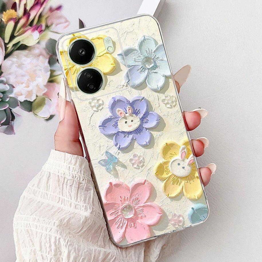 For Xiaomi Poco C65 Case Poco C75 Cover Fashion Butterfly Soft Silicone Capa Phone Back Cover For Xiomi Poco C65 C75 C 65 Bumper