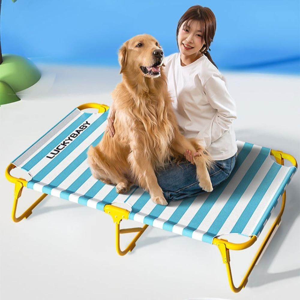Dogs Camp Bed Summer Breathable and Moisture-proof Stable Large Dog Bed Foldable Wear-resistant Dog Accessories Products