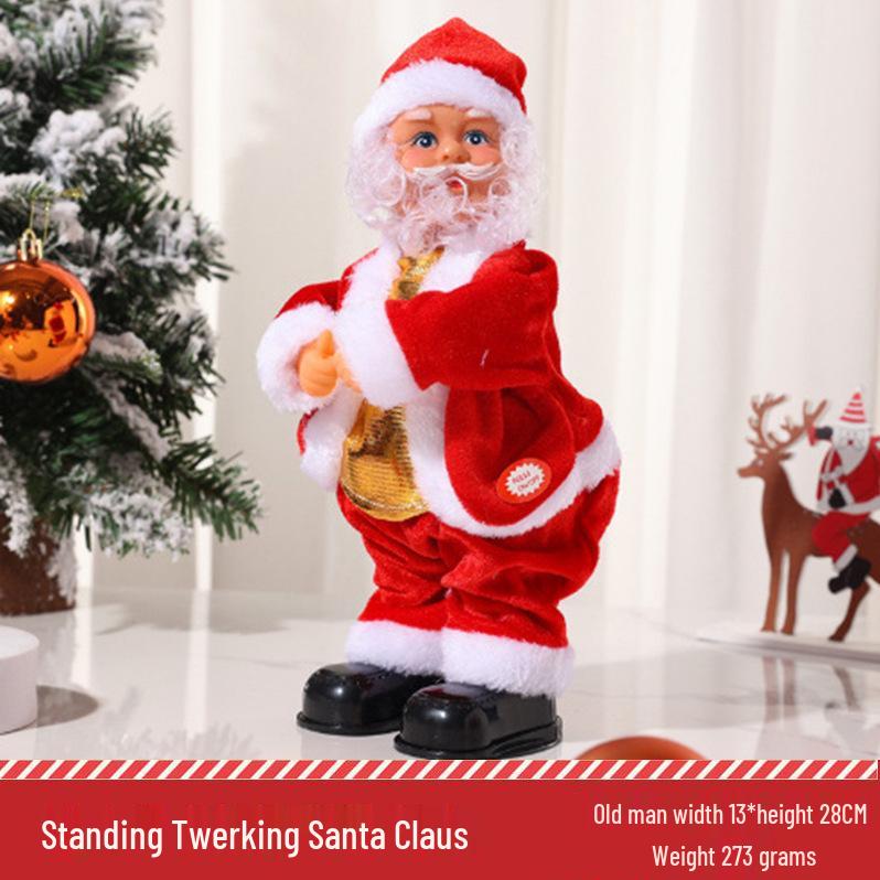 Santa Claus Climbing Rope Tree Ornaments - Christmas Wall Hanging Decorations