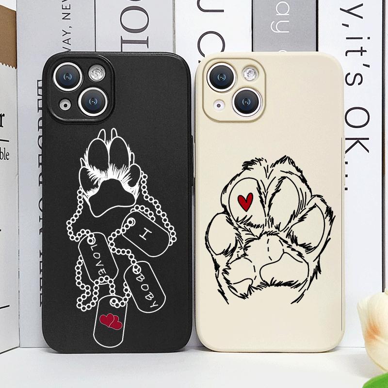 Funny Cartoon Pet Cute Dog Paw Print Phone Case for IPhone 16 15 13 11 12 14 Pro Max Mini XS MAX X XR 7 8 14 Plus SE2 Soft Cover