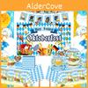Munich Oktoberfest Party Supplies Set With Banner Balloons For Beer Festival Celebration
