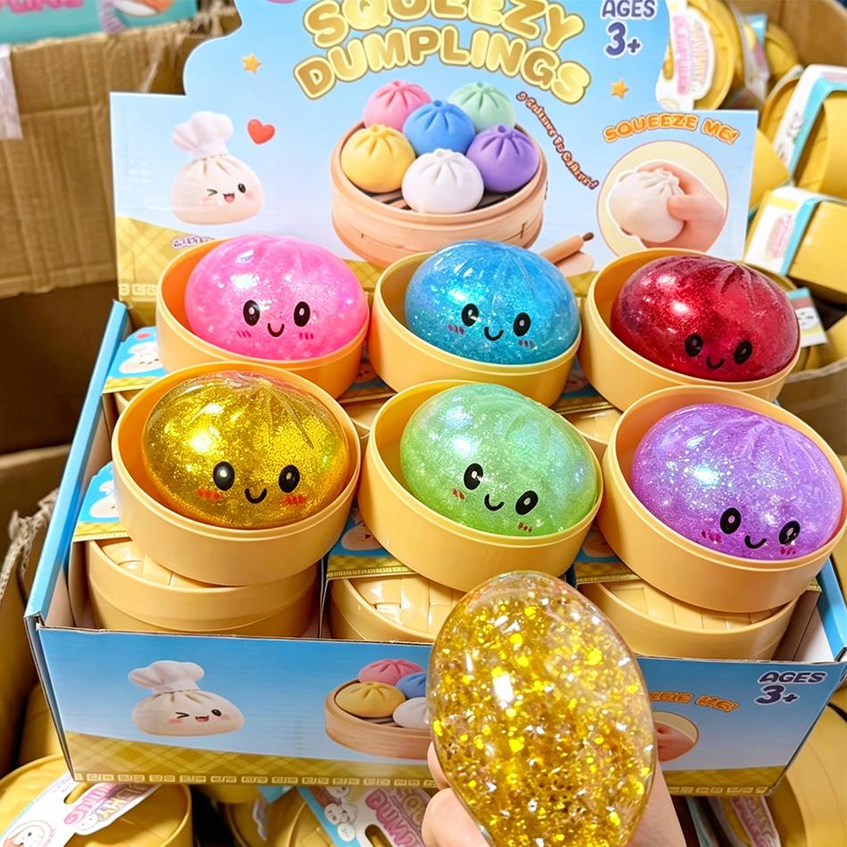 Dumpling Squishy Mystery Box Cute Big Squishy Dumpling Stress Ball Fidget Sensory Toy for Adults Anxiety Relief Novelty Squeeze