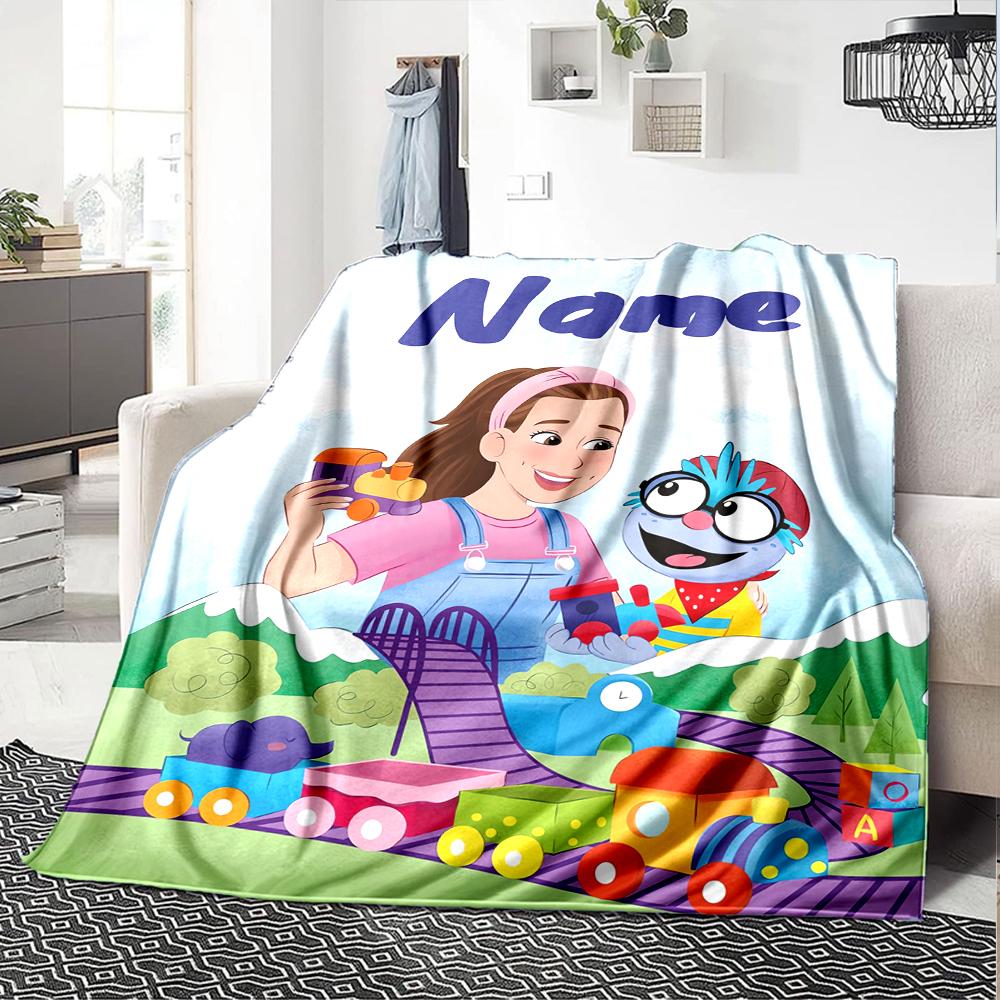 Customiz Name Personality Ms. Rachel  Blanket Soft &Warm Sofa Office Bed Travel Lunch Break Blanket, Gift Suitable All Seasons