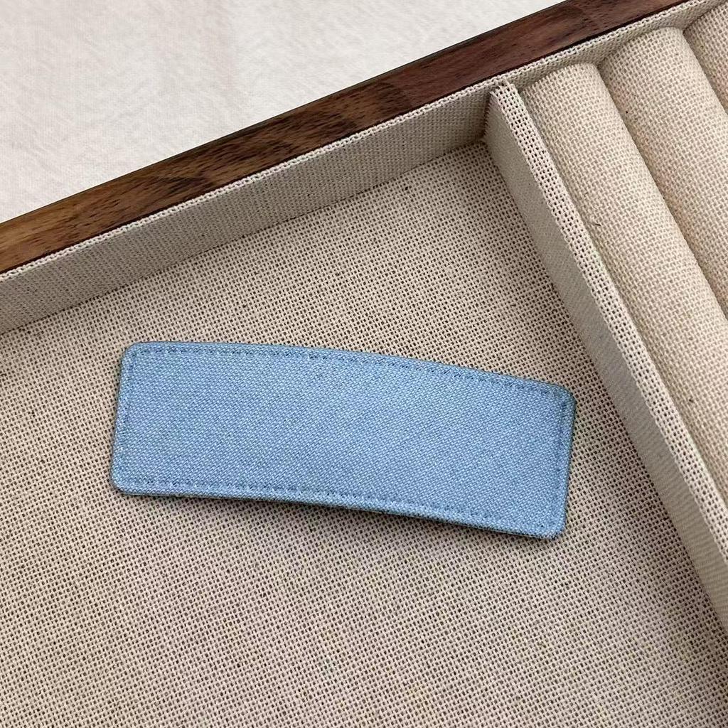 Korėjietiško stiliaus džinsinio mėlynumo kirpčiukų plaukų segtukas - Paprastas geometrinis audinio plaukų segtukas mergaitėms