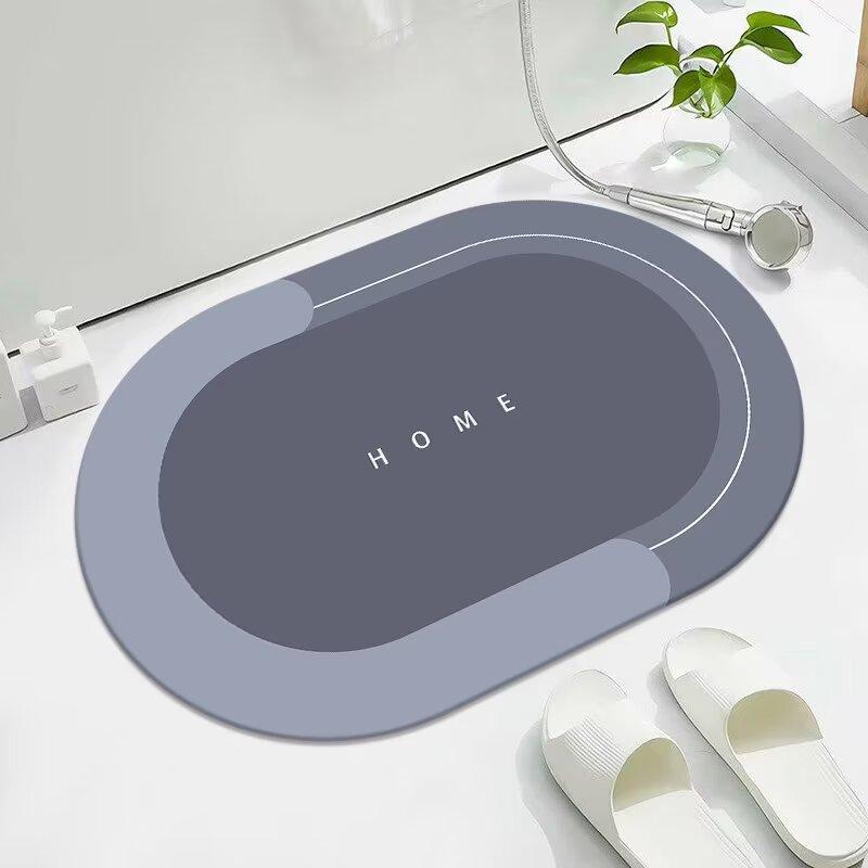Bathroom floor mat Diatom mud water absorption non-slip simple bathroom door quick drying anti-drop carpet toilet floor mat