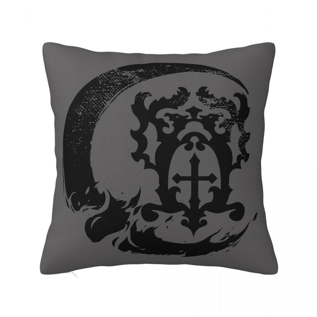 Castlevania Belmont Crest Black Square Pillowcase Pillow Cover Polyester Cushion Decor Comfort Throw Pillow for Home Car