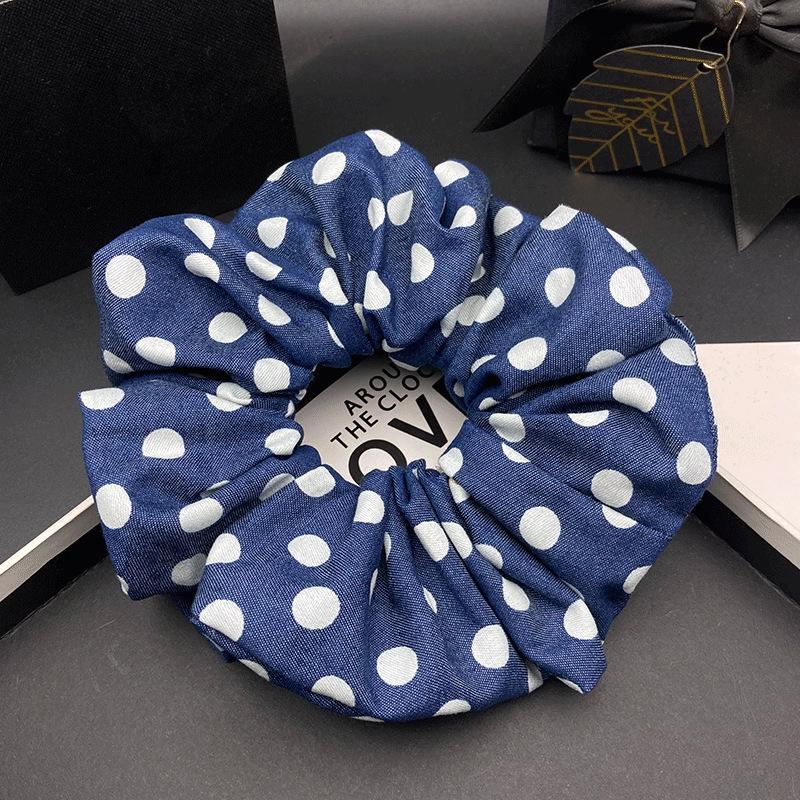 Elegant Retro Polka Dot Hair Tie: Versatile Elastic Band for Stylish Buns