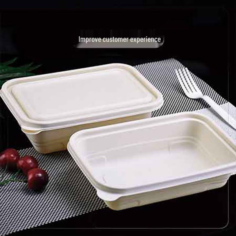 Jiucaijiang Biodegradable Corn Starch Rectangular Lunch Box
