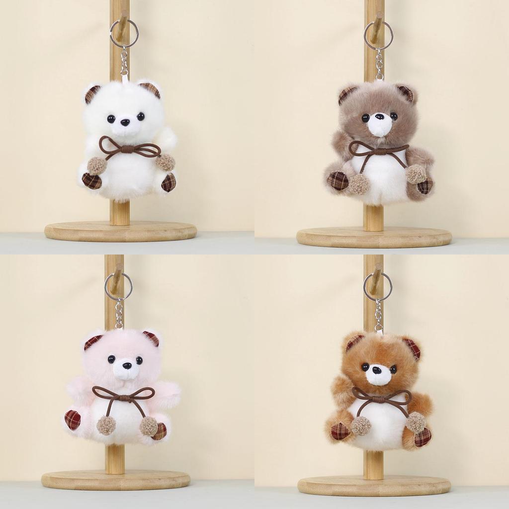 Plush Bear Keychain Cute Cartoon Toy For Kids And Students