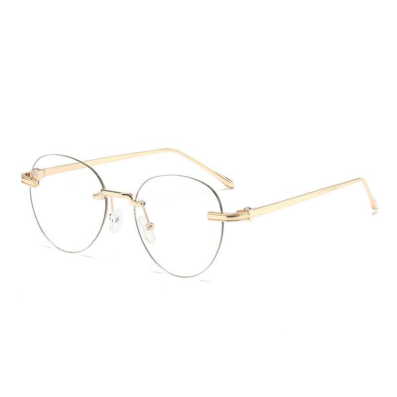 Classy Sunglasses Oval Metal Frame Lenses Uv  Summer Outdoor Protection Sun