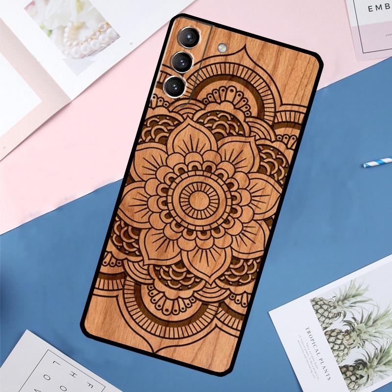 

Деревянный чехол Будда Иисус Гваделупский для Samsung Galaxy S24 Ultra S21 S22 S23 S25 Ultra S9 S10 Plus S20 FE S25 FE Задняя крышка Galaxy S9