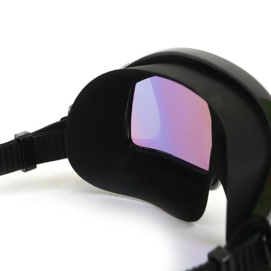 KNK Anti-Fog Premium Swimming Goggles for Men & Women Wide Angle View 3D Seal Anti-Leak Design with Ear Plugs Universal Fit for Kids & Adults (Black)