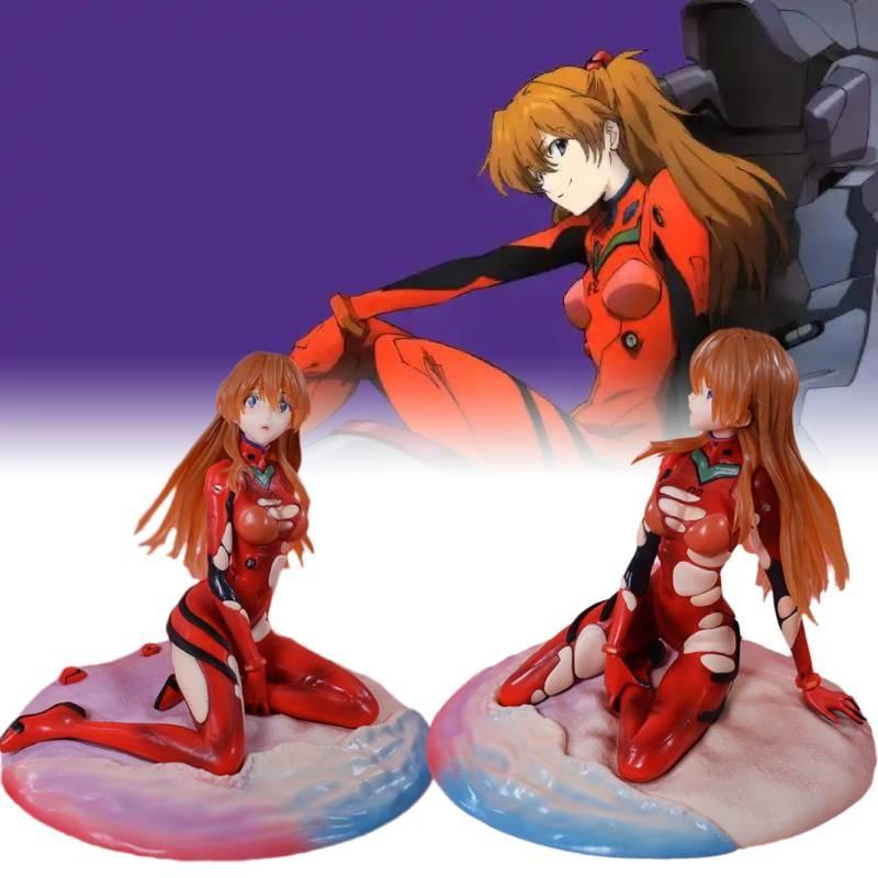 Neon Genesis Evangelion Asuka Langley Soryu Sitting Posture Figurine Anime Model