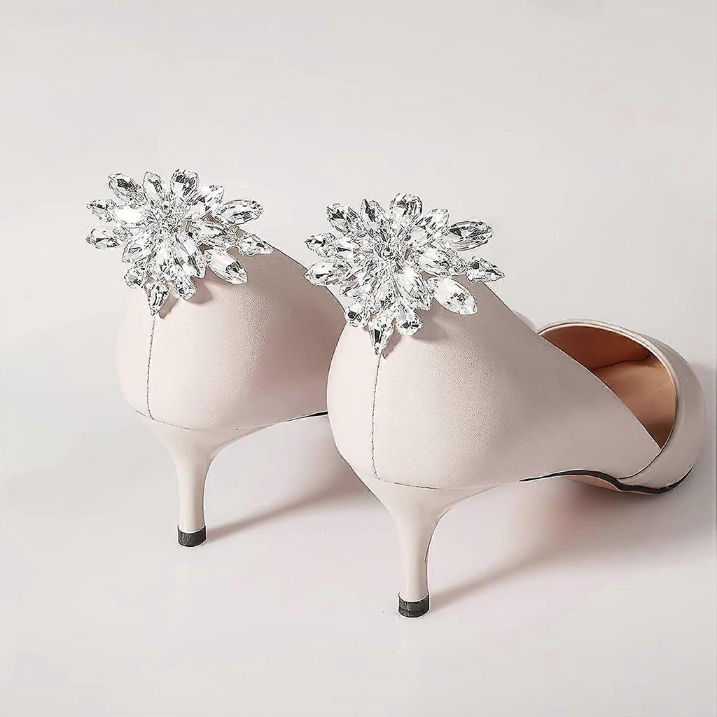 2 Pcs Shoe Clips Charms for Women, Fashionable and Beautiful Crystal Rhinestone