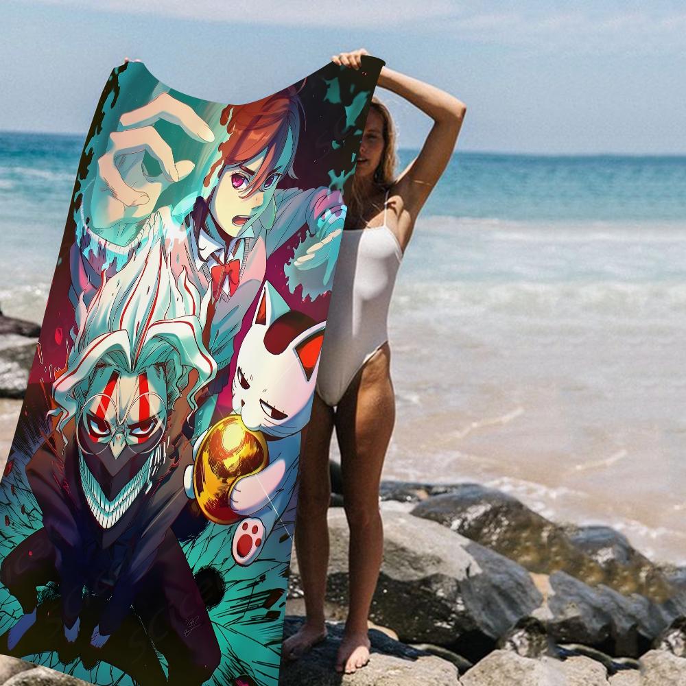 Classic Anime D-Dandadan Beach Towels Shower Towel Sauna Travel Spa Microfiber Quick Dry Gym Accessories Cute Room Decor