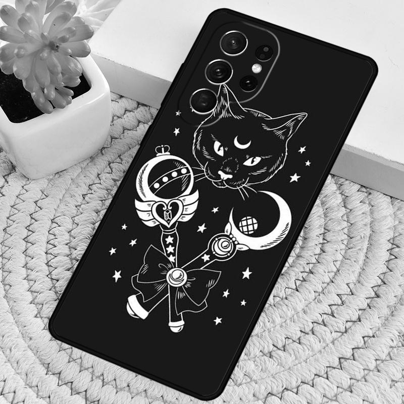 Witches Cat Moon TPU Phone Case For Samsung Galaxy Note 10 Pro S26 S25 S24 S23 S22 Ultra Plus S21 FE S20 Shockproof Cover