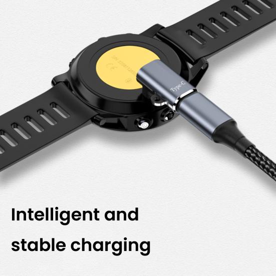 Adaptador Convertidor de Cargador para Reloj Inteligente Garmin Cable de Carga Micro USB Tipo C Carga Rápida Accesorio para Reloj