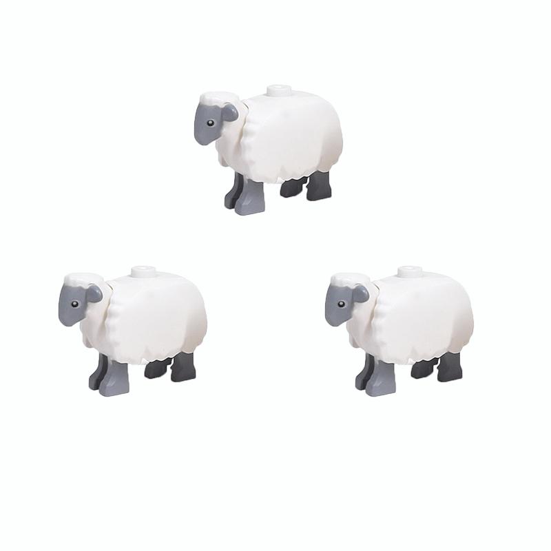 MOC Bricks Toys Model Farm Building blocks Cattle Horse Carriage Transport Vegetable Garden Flower Plant Friut Field Tree Animal