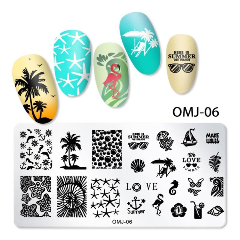 Nail Stamping Template Christmas tree butterfly Design Manicure Art Image Print Plate