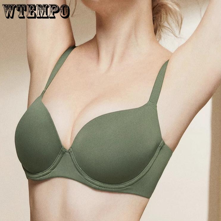 Dámská bezešvá letní tenká podprsenka s kosticemi, podprsenka plus size, sebraná, doplňující prsa, podprsenka proti povislým prsům