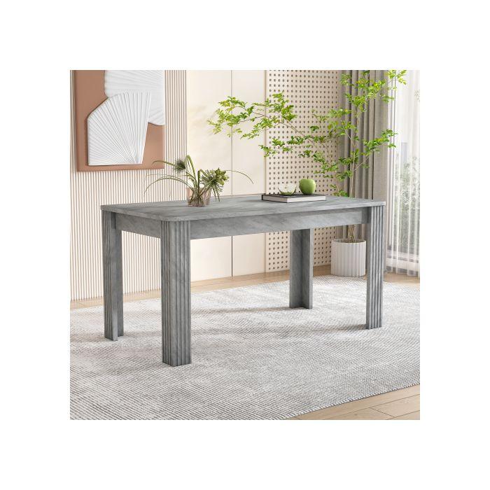 Table De Salle À Manger Moderne, Table De Salle À Manger À Quatre Pieds, Table De Salle À Manger En Chêne, Aspect Béton