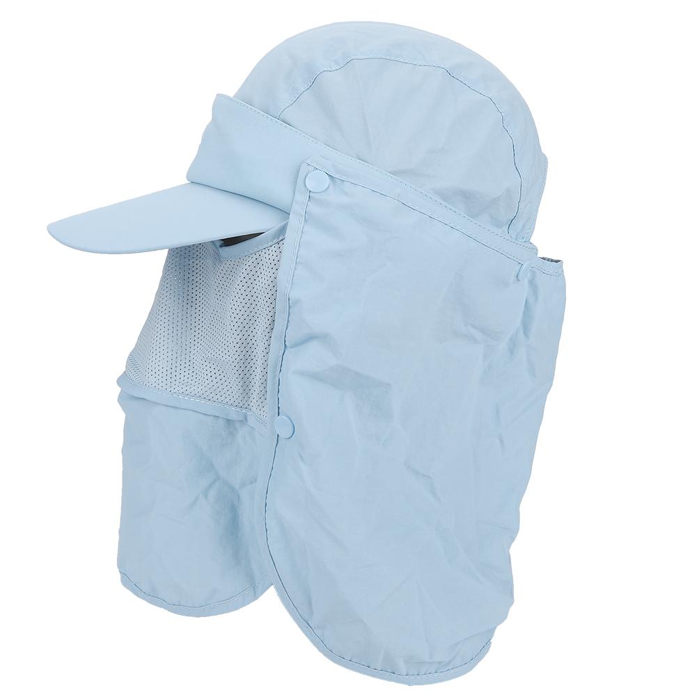 UPF 50+ Sun Hat UV Wide Brim Outdoor Fishing Sunshade for Travel Hiking Boating Gardening(Blue Size)