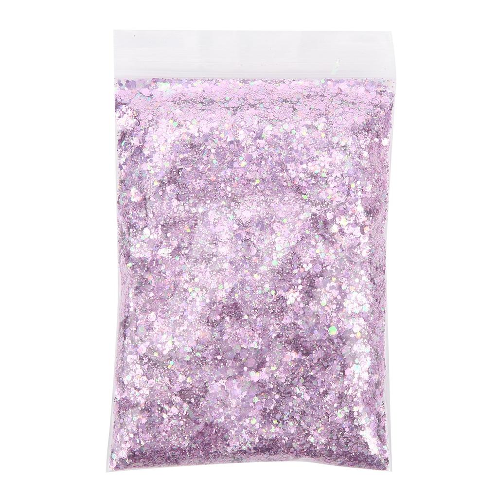Nail Glitter 50g PET Dream Pink Hexagonal Resin Sequins for Body Face Hair Make Up Nail Art MHB‑22916