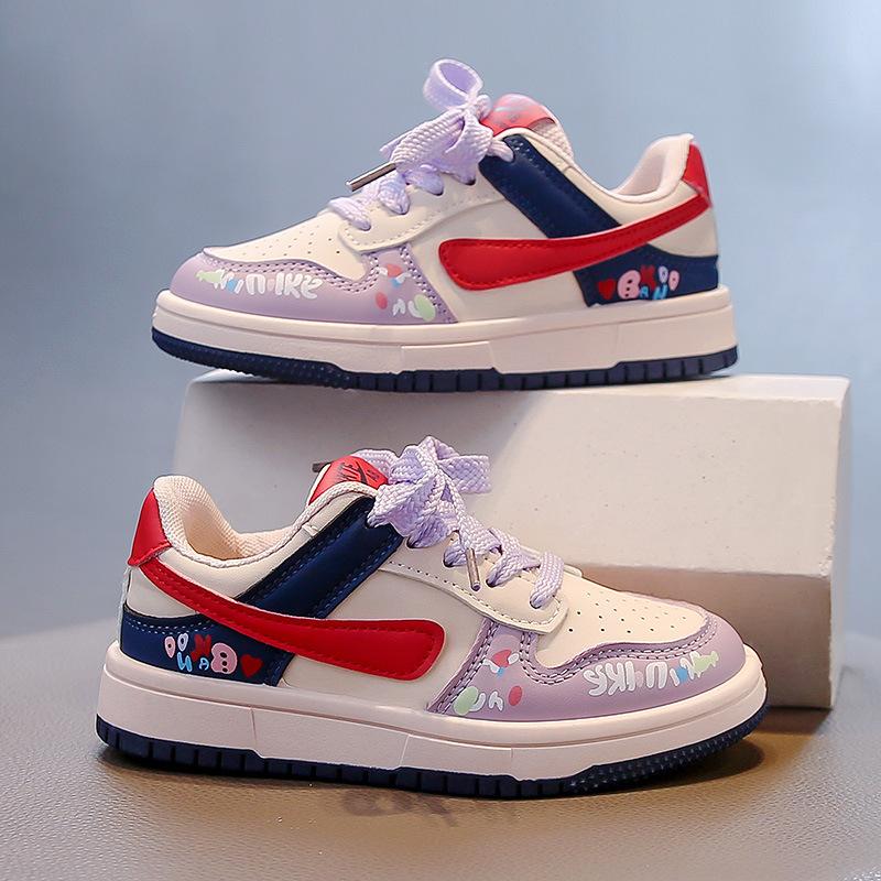 

Детская обувь на доске для девочек спортивная обувь весна и осень 2025 новая ins трендовая одноклассники универсальная мягкая подошва для девочек повседневная обувь 37 inner length 22.5cm фиолетовый