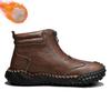 Herrenstiefel High Top Lederschuhe Plüsch Outdoor Baumwollschuhe Große Größe 39-46
