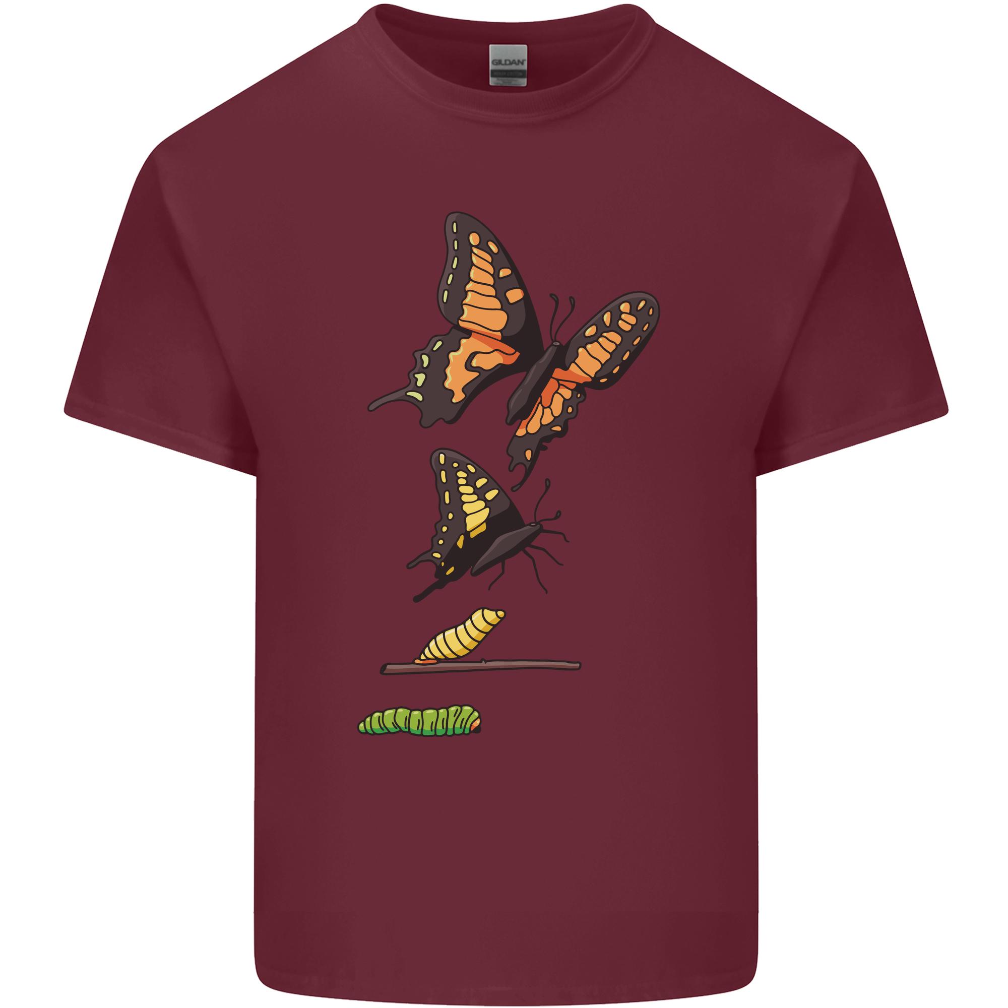 Butterfly Evolution Caterpillar Butterflies Unisexs Light Cotton TShirt S