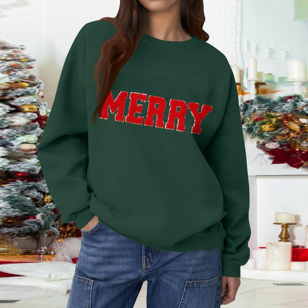 Damenmode, lässig, Rundhalsausschnitt, lockeres, langärmeliges, einfarbiges Sweatshirt