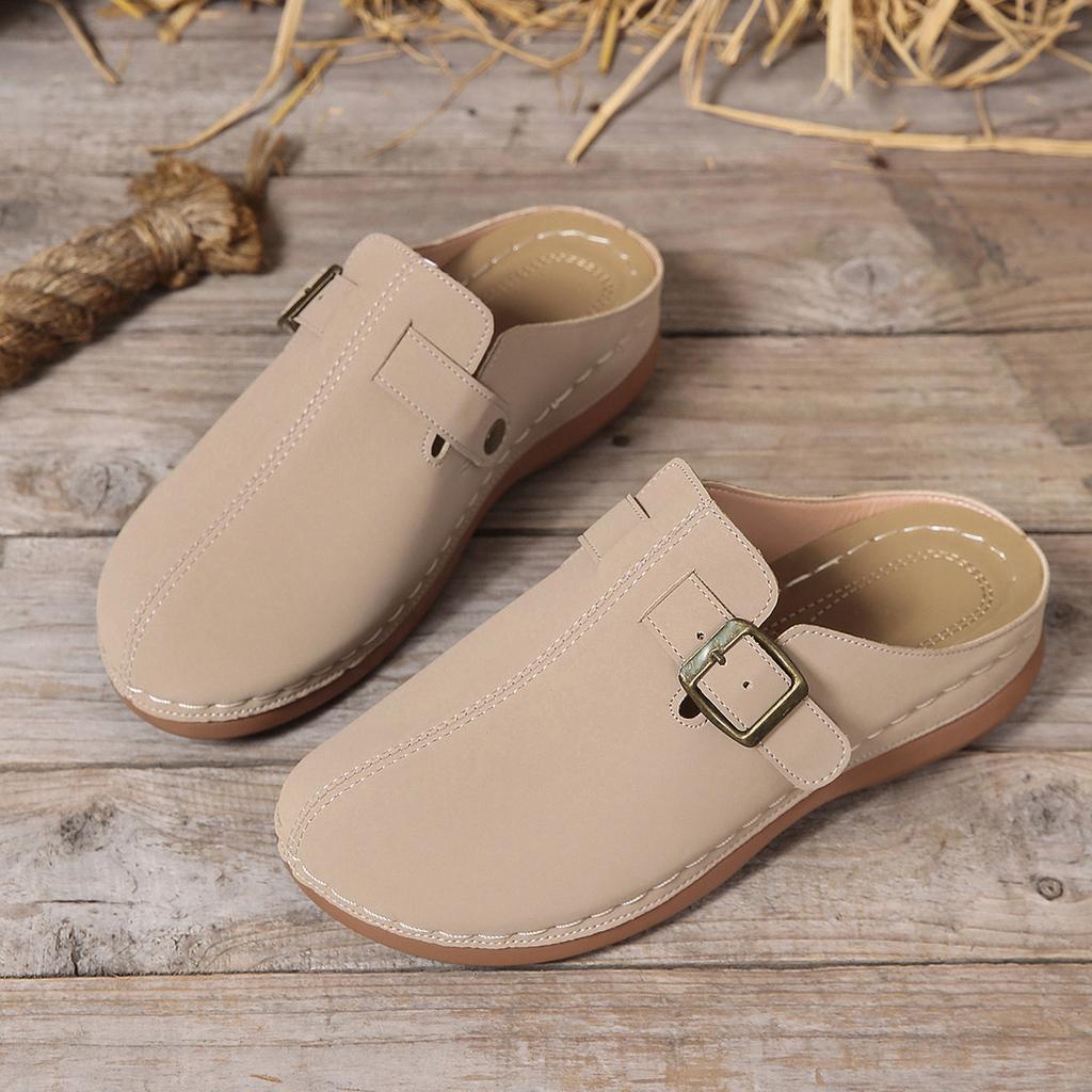 New large-size women's bag head slippers spring and summer thick-soled half slippers