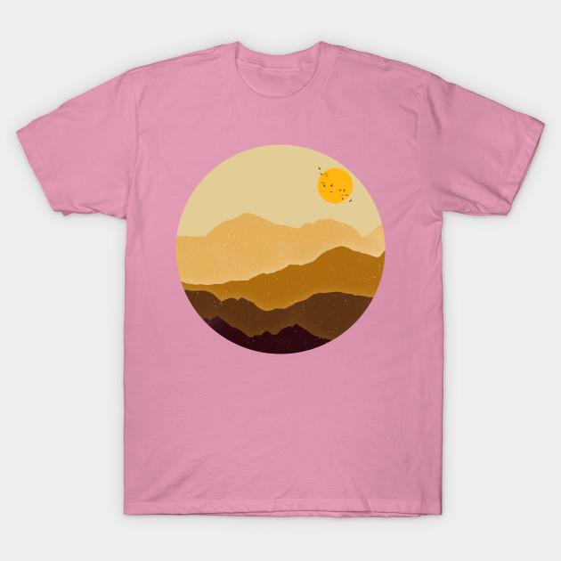T Shirt Women Sun On The Hills Harajuku Print Kawaii Tshirt Summer Short Sleeve Female T-Shirt Top Tee