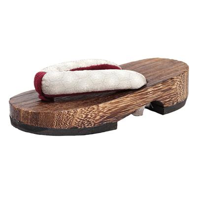 Geta In Burnt Paulownia Wood for Girls [KYOETSU] (Japanese Clogs) Dull, (5 Beige, Measurement_18_point_0_centimeters)