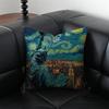 Oil Painting Statue Of The Statue Of Liberty Cushion Cover Pillow Case Anti-Dustmite Invisible Zipper Silky Plush Cushion