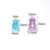 50pcs Colorful Bear Acrylic Beads Cute Transparent Gummy Bear Series Bead For Jewelry Making DIY Bracelet Earring Christmas Gift