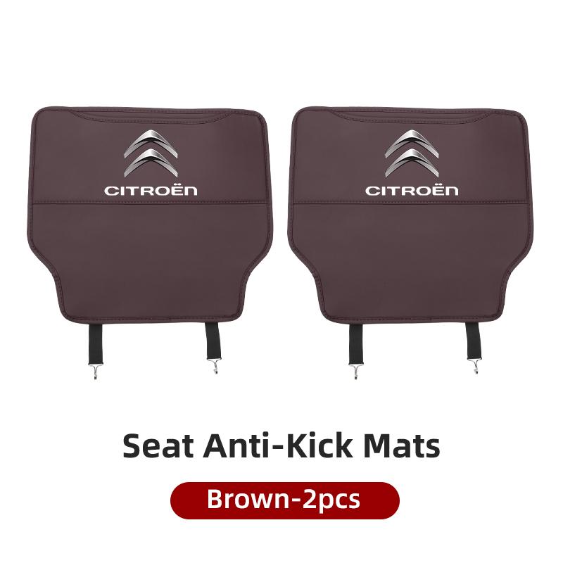 Car Seat Back Semi-Cover Anti-Kick Pad Waterproof For Citroen C4 C3 C5 C1 C2 Berlingo Celysee Cactus Picasso Aircross Saxo Grand