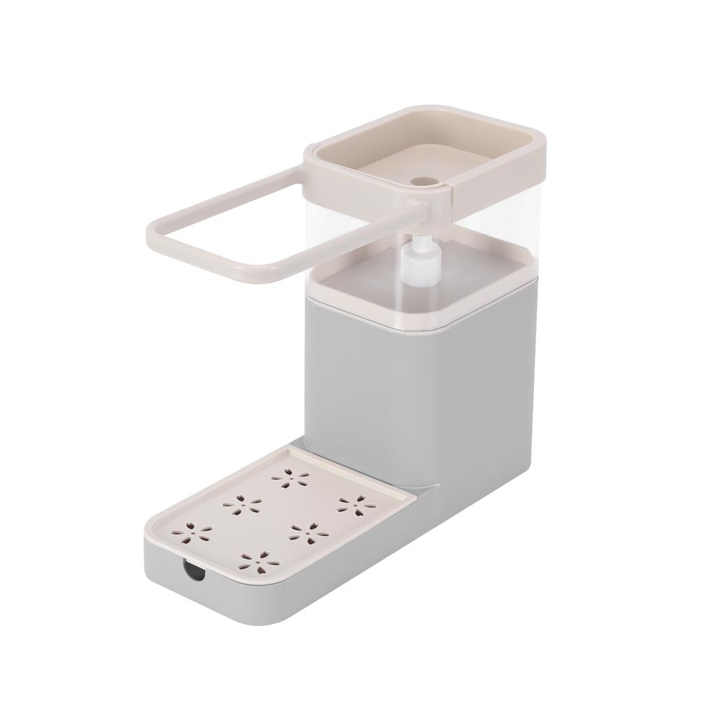 Newest 2 In 1 Sponge Drain Soap Dispenser Sponge Pump Dispenser Wipe Arrangement Rack Dish Towel Hanger Kitchen Storage Holder