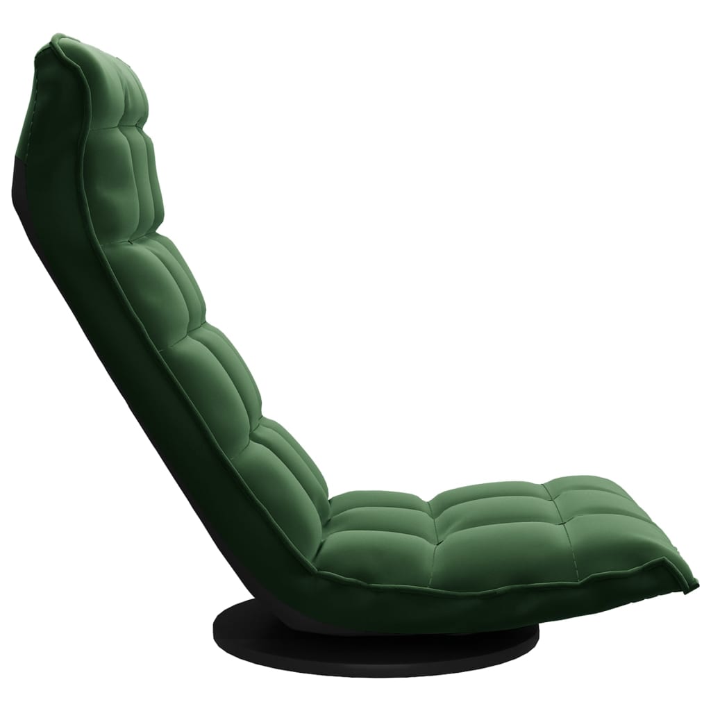 Floor Chair Swivel Dark Green Velvet