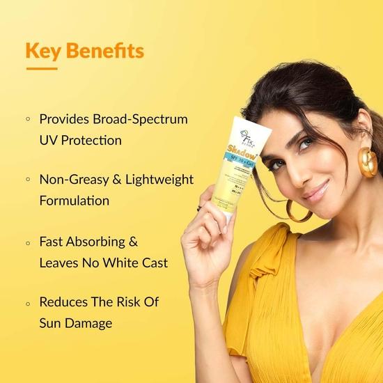 FIXDERMA Shadow Sunscreen Spf 30+ Pa+++ Gel|Sunscreen For Oily Skin, Body&Face|Women & Men|Non Greasy&Water Resistant-40Gm