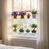 High Transparency Acrylic Plant Rack for Window Gardens Multipurpose Plant Holder Stand For Growing Vegetables