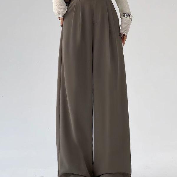 Damen High-Waist Weitbeinige Bodenlange Hose Frühling/Sommer 2026
