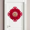 Hot Stamping Fu Character Window Sticker Flocked Window Grilles Chinese New Year Door Sticker  Wall
