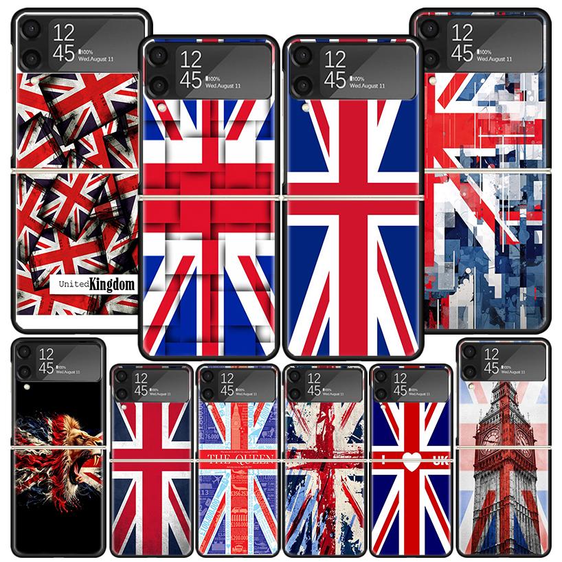 Union Jack England UK Flag Phone Case For Samsung Z Flip 7 6 5 4 3 Galaxy ZFlip7 ZFlip6 ZFlip5 ZFlip4 ZFlip3 5G Print Cover