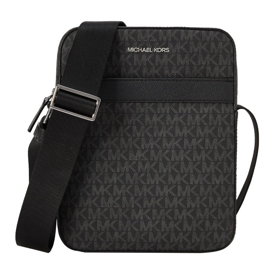 

Michael Kors MK Cooper Classic Monogram Design Faux Leather Shoulder Crossbody Bag Men bags Black 37F2LCOL6J001 Basic Set (Bag+Dust Bag)