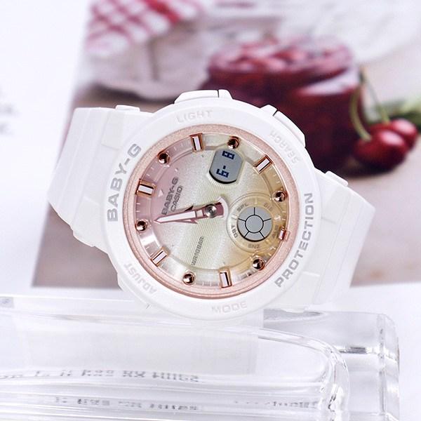 Casio Dámské digitální náramkové hodinky Baby G Lovely White Pink